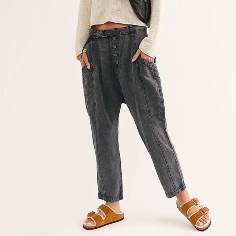 Free People Desert Daze Harem Pants - washed black